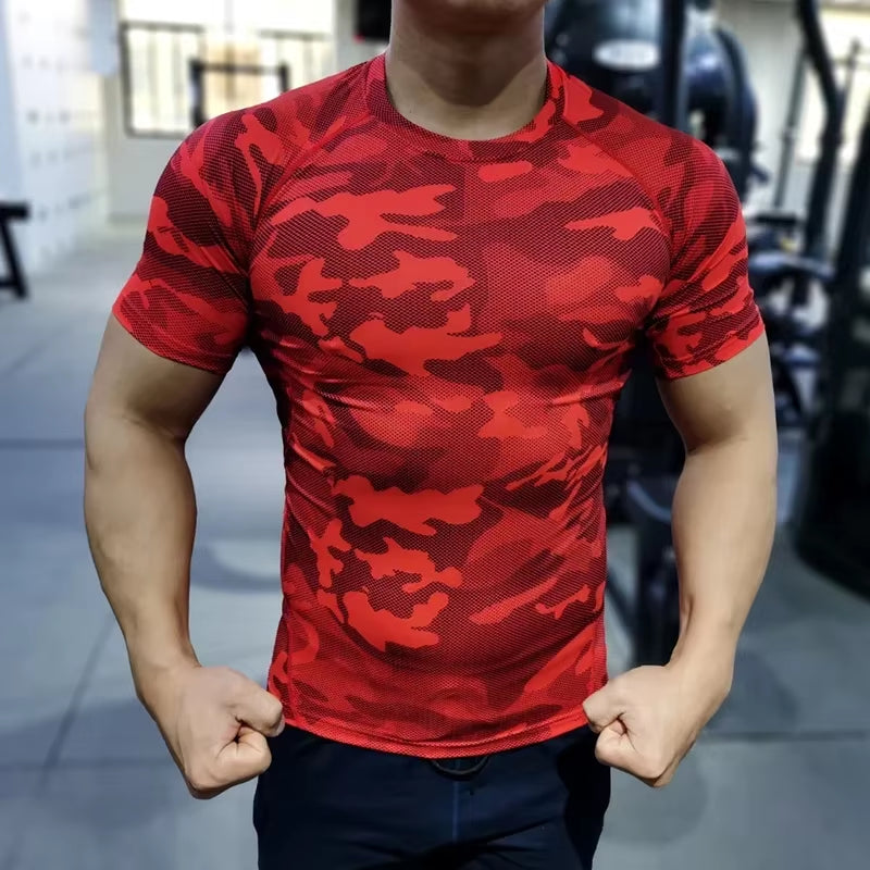 Men Compression T-Shirt Male Sporting Skinny Tee Shirt Homme Gyms Running Tight Sweatshirts Fitness Sports Rashguard plus Size