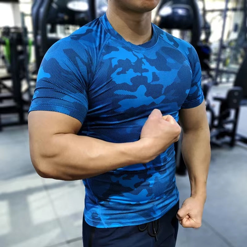 Men Compression T-Shirt Male Sporting Skinny Tee Shirt Homme Gyms Running Tight Sweatshirts Fitness Sports Rashguard plus Size