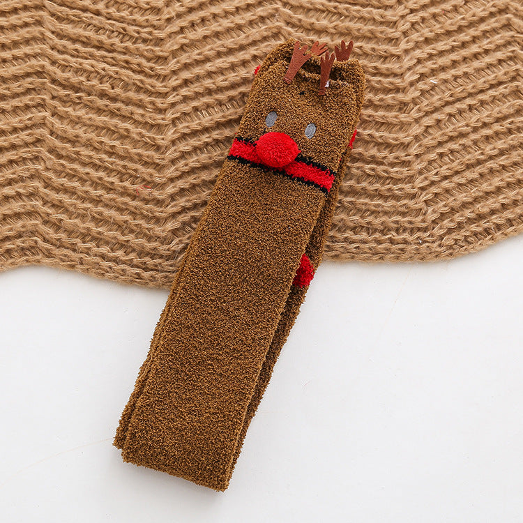 Winter Cartoon Fleece Knee Socks