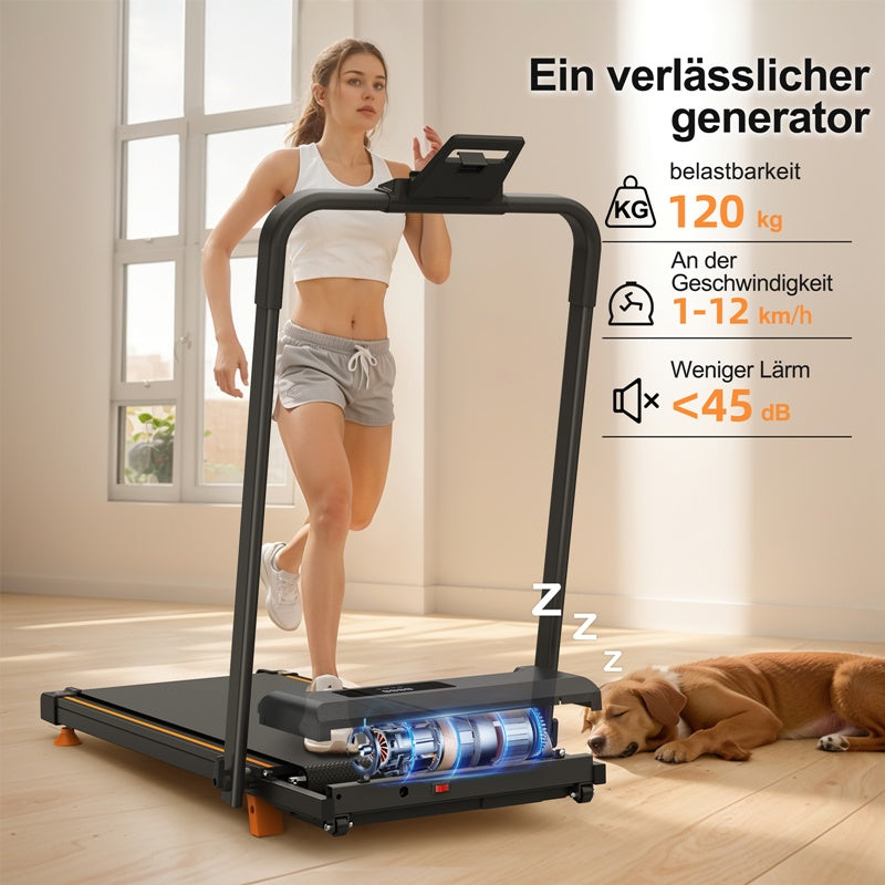 Home Office Desk Treadmills, Compact Desktop Treadmills With Tilted Portable Treadmills, 2-in-1 Treadmills For Walking, Running And Jogging, With A Weight Capacity Of 120KG