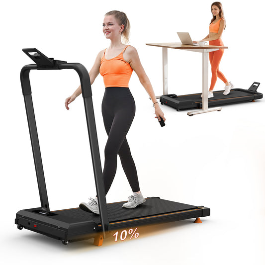 Home Office Desk Treadmills, Compact Desktop Treadmills With Tilted Portable Treadmills, 2-in-1 Treadmills For Walking, Running And Jogging, With A Weight Capacity Of 120KG