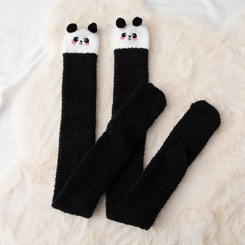 Winter Cartoon Fleece Knee Socks