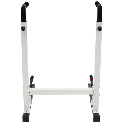 Multi Function Home Gym Exercise Fitness Dip Stand, White