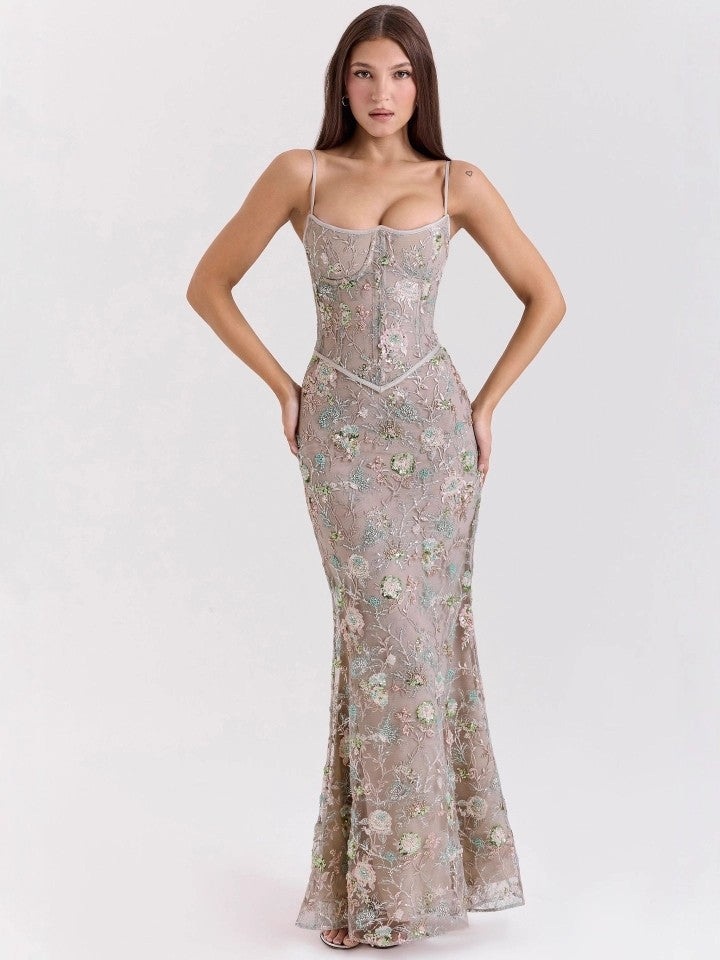 Sexy Waist Cinching Suspender Dress