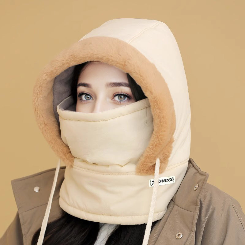 Windproof Winter Hat with Scarf and Mask for Women