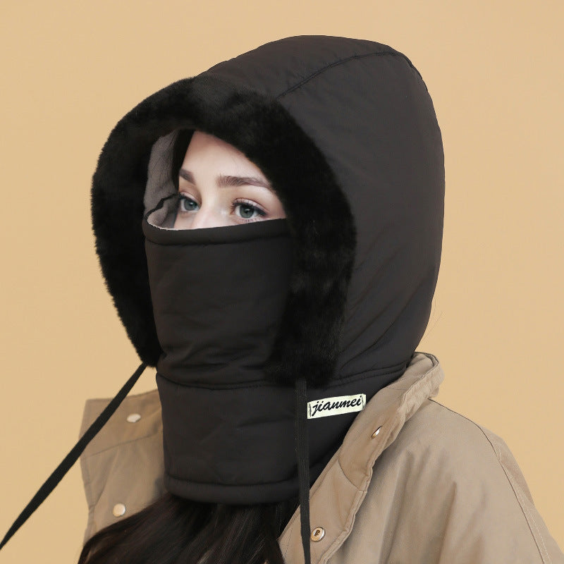 Windproof Winter Hat with Scarf and Mask for Women