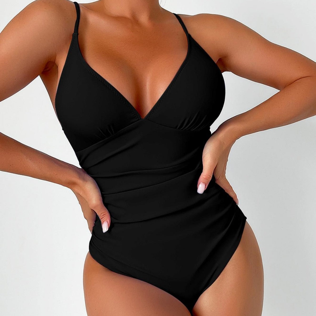Slimming one-piece swimsuit