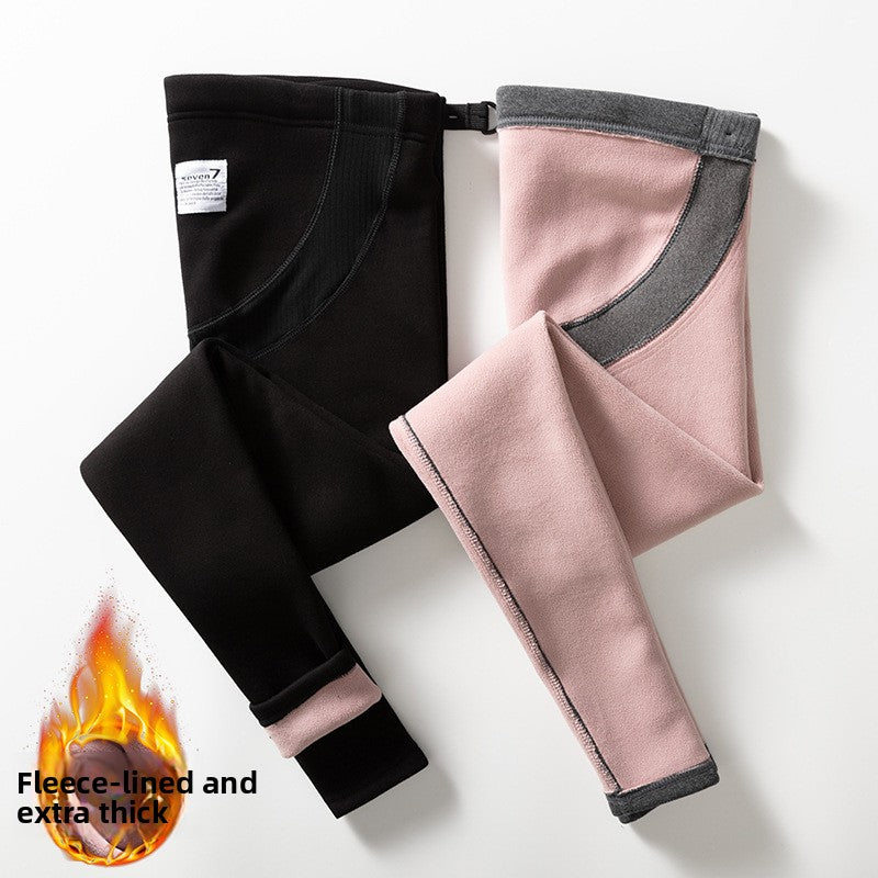 Maternity Leggings with Belly Support Cotton Cropped Pants