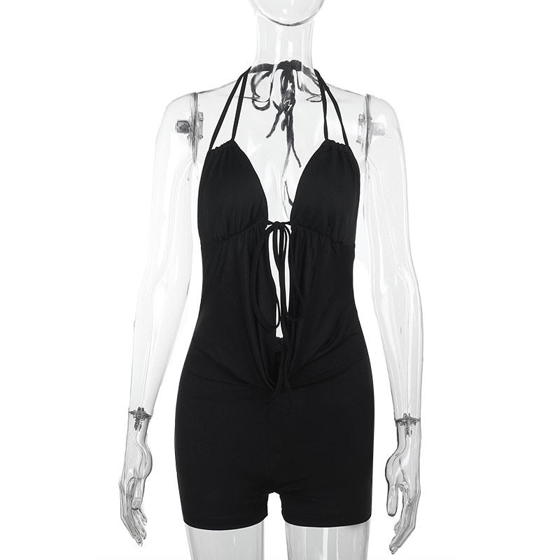 Tailored Strap Jumpsuit Shorts