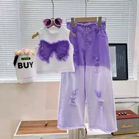 Sleeveless Ripped Jeans