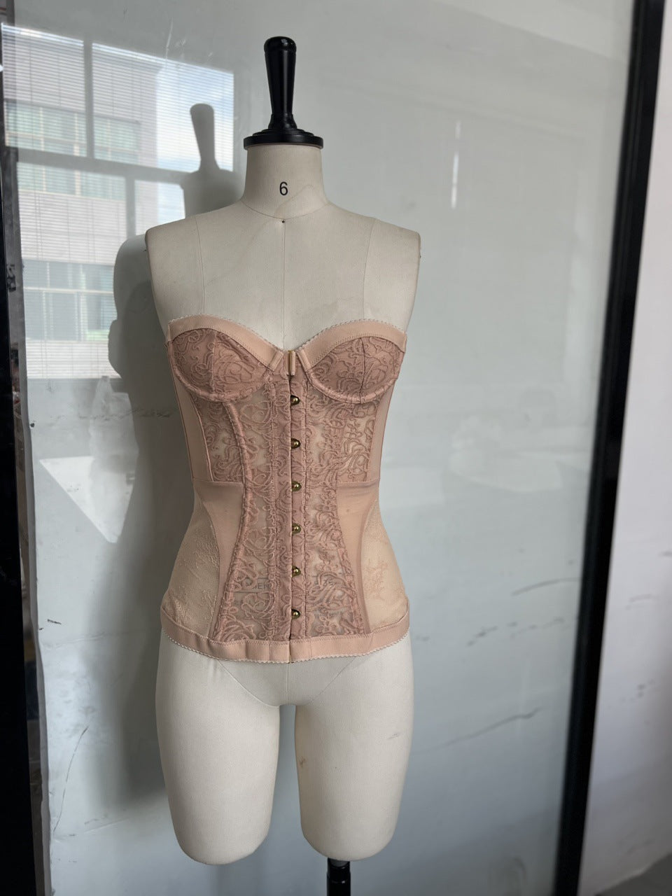 Belted Fishbone Strapless Top