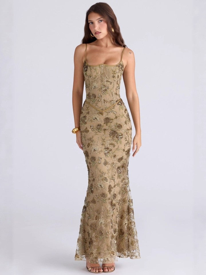 Sexy Waist Cinching Suspender Dress