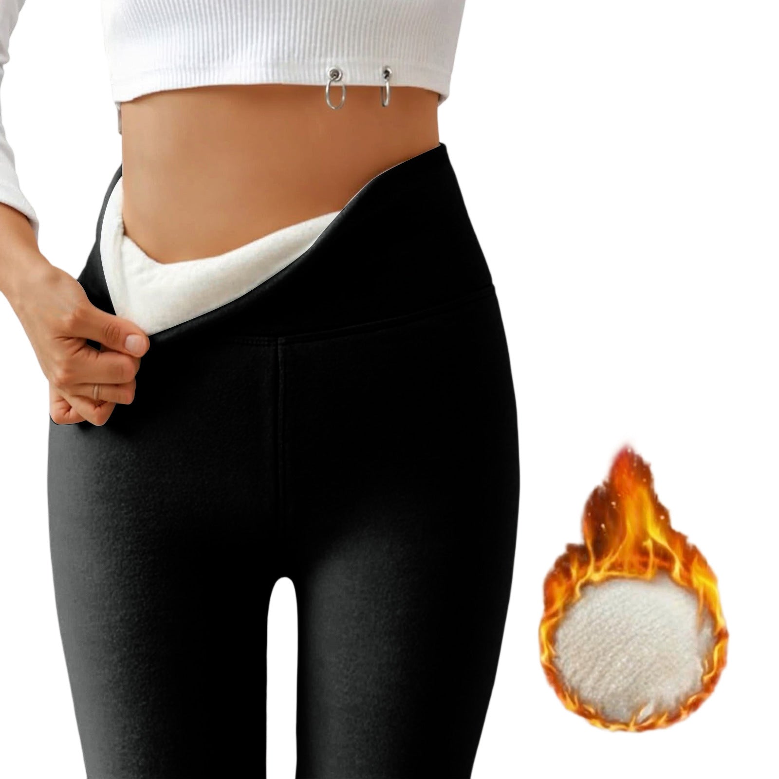 Thickened and fleece-lined leggings for women