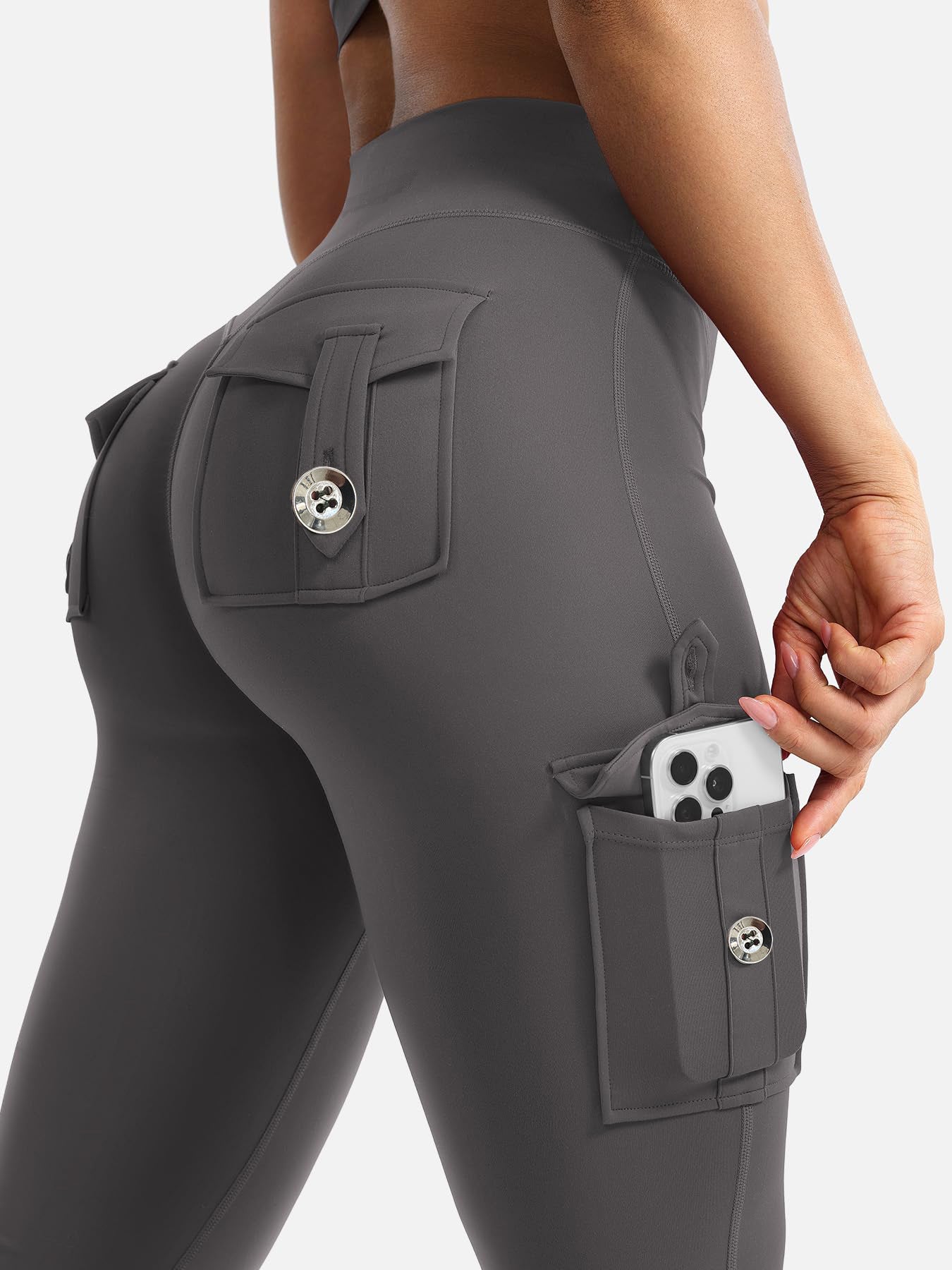High-Waisted Sports Leggings with Pockets