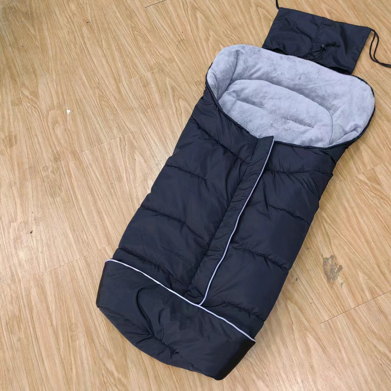 Fleece-Lined Stroller Sleeping Bag with Foot Cover