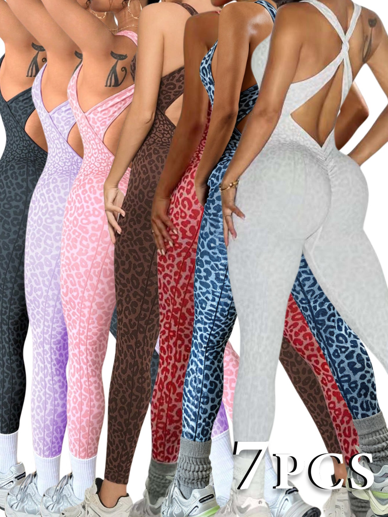 Backless seamless yoga jumpsuit