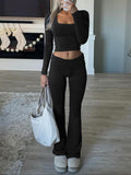 Yoga Wear Two-Piece Pants Suit