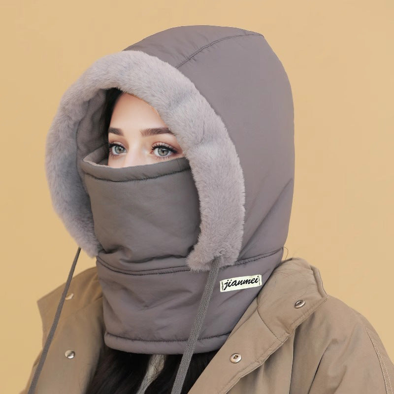 Windproof Winter Hat with Scarf and Mask for Women