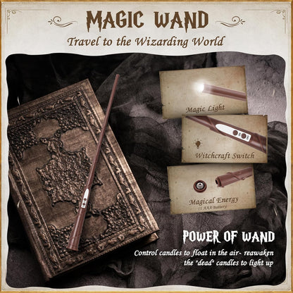 Floating Candles with Wand 20Pcs - Halloween Decorations, Magic Hanging Candles