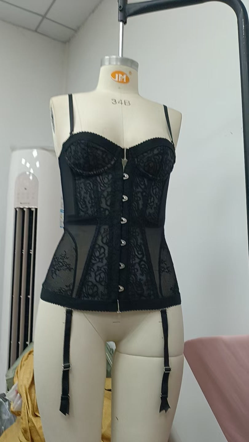 Belted Fishbone Strapless Top