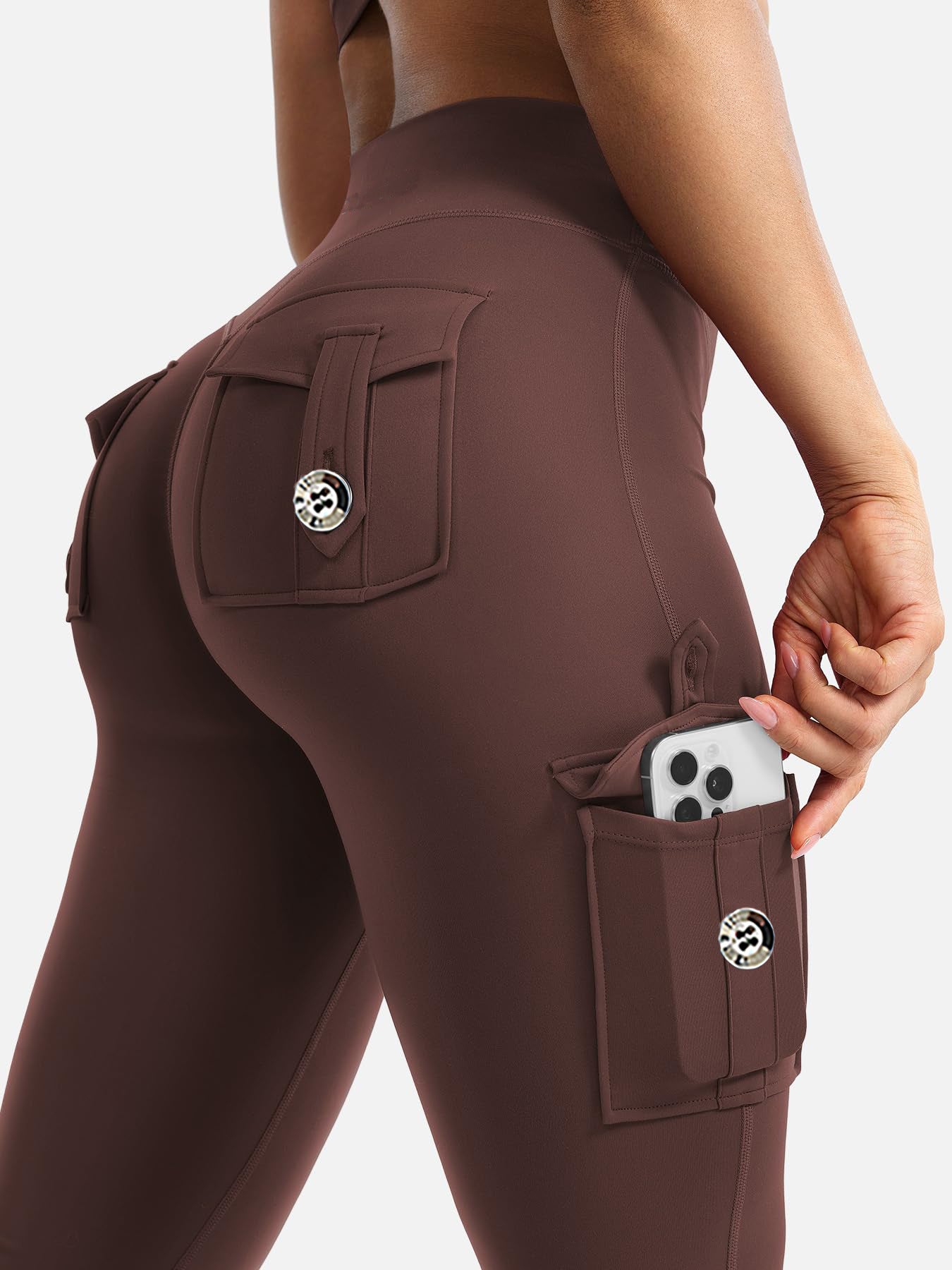 High-Waisted Sports Leggings with Pockets